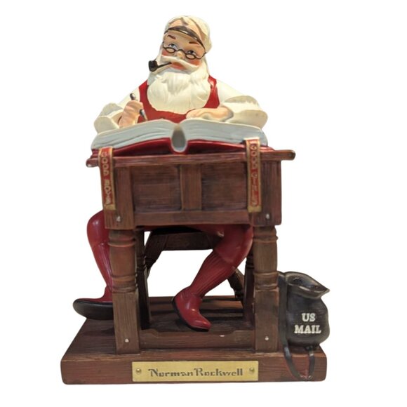 Norman Rockwell Santa “Good Boys & Good Girls” Figurine | Licensed Holiday Colle - Picture 2 of 6